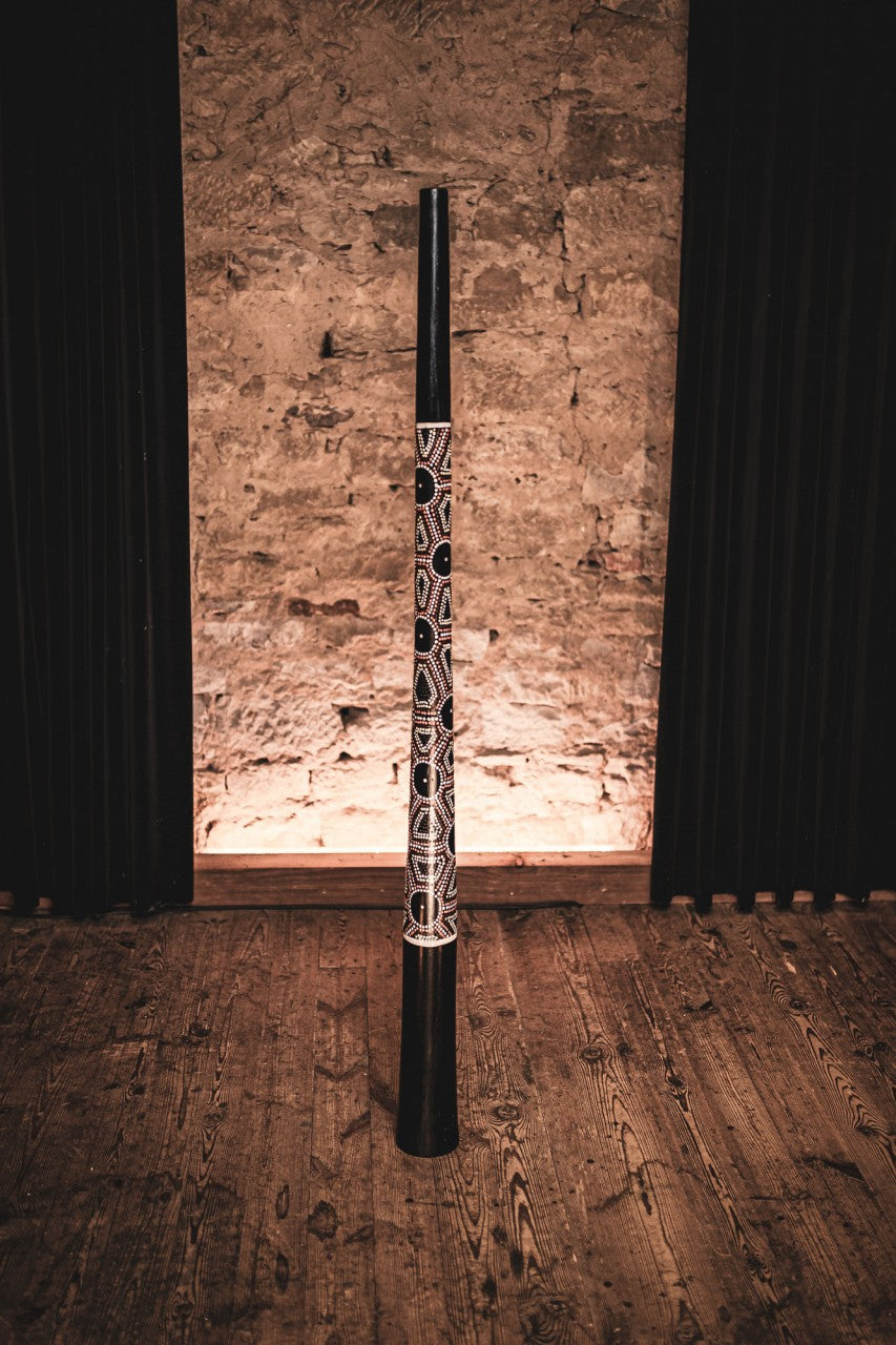 MEINL Sonic Energy Sliced Pro Didgeridoo, dot-painted, Tuning E (DDPROFPE)